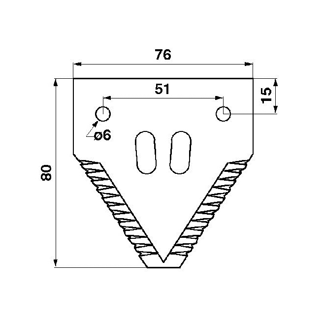 JAG01-0031 Nożyk kosy górno nacinany RADURA 11tpi