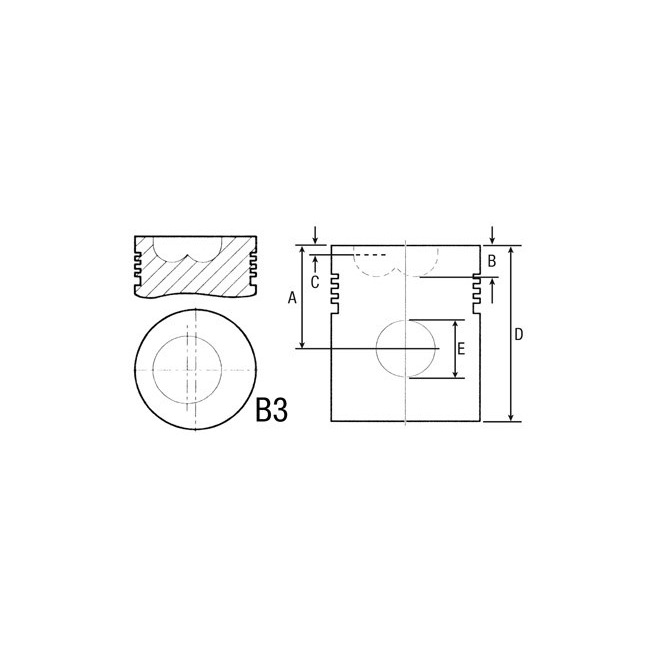 JAG99-0540 Tłok ze sworzniem