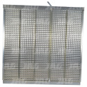 JAG25-0074 Grille de ventilation inférieure galvanisée, lamelle - 10 mm