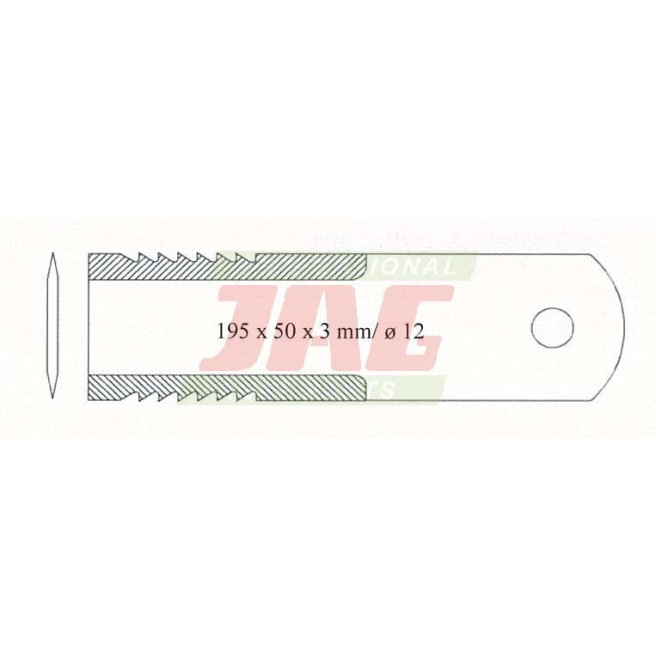 JAG01-0033 NÃ³Å¼ sieczkarni staÅ‚y zÄ™baty RADURA