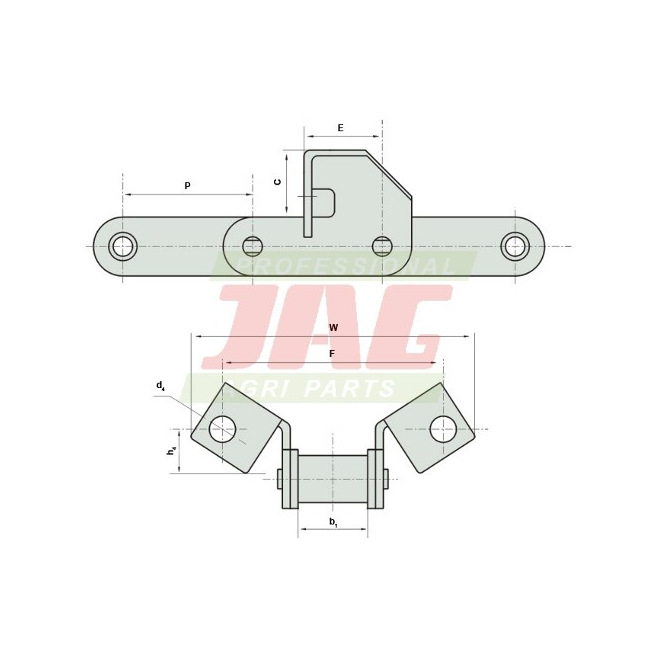 CA550/F14/J4A Łańcuch elewatorowy