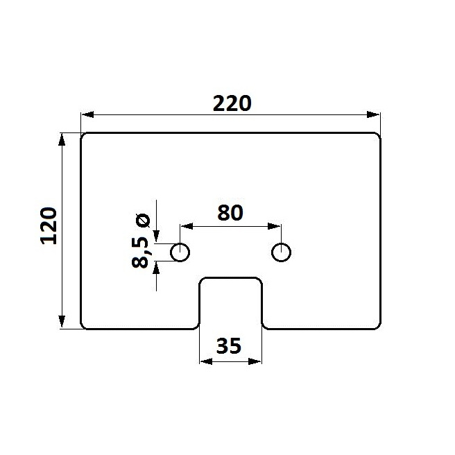 H144667 Łopatka gumowa