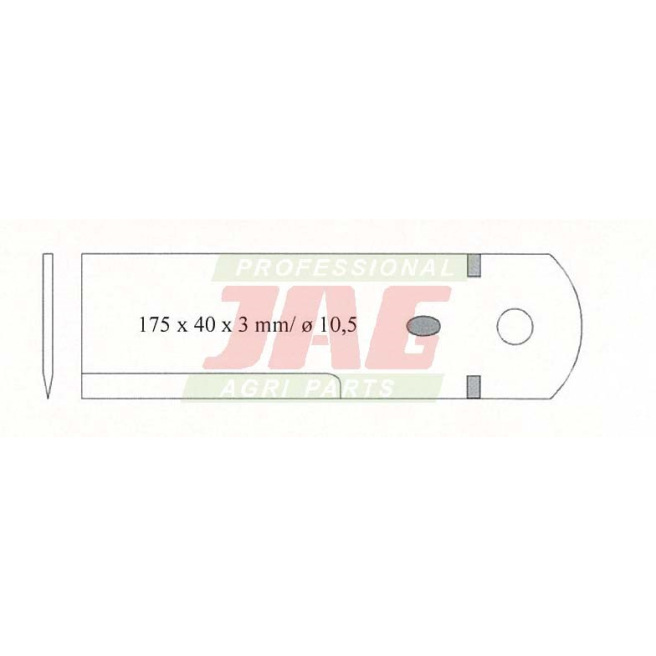 JAG42-0068 Nóż sieczkarni stały stary typ RADURA