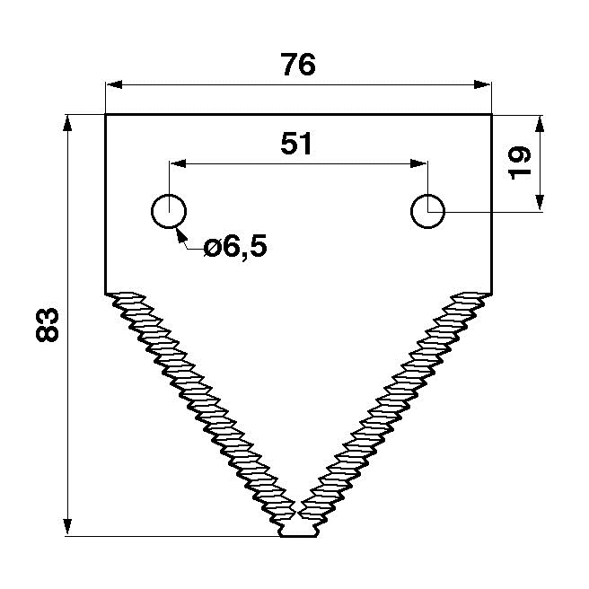 JAG21-0035 Nożyk kosy górno nacinany RADURA