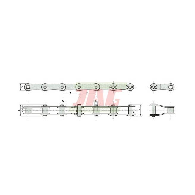 S52/2K1/JA Łańcuch podajnika ROLLON-SOLID