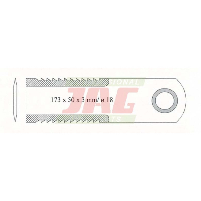 JAG01-0090 NÃ³Å¼ sieczkarni ruchomy RADURA