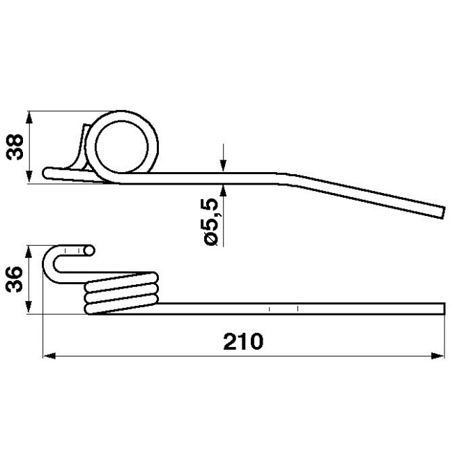 JAG22-0014 Sprężyna motowidła Oryginał JOHN DEERE