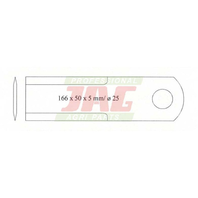 Nóż sieczkarni (ruchomy) SPITOR 5MM-RADURA