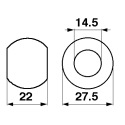 JAG42-0012 Guide-doigts à bille en plastique