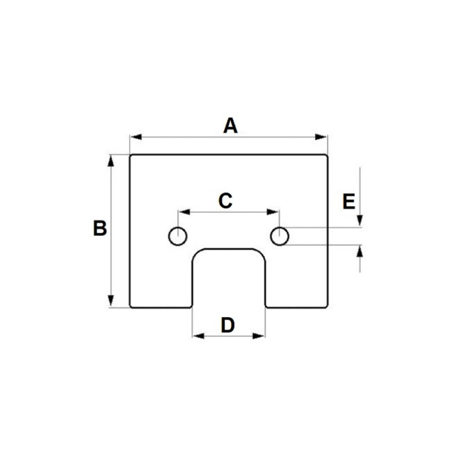 84017656 Płytka mocująca 135x68