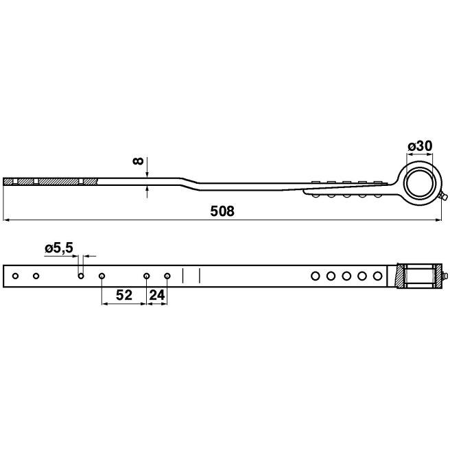 JAG41-0009 Główka kosy kompletna (listwa+główka kosy)