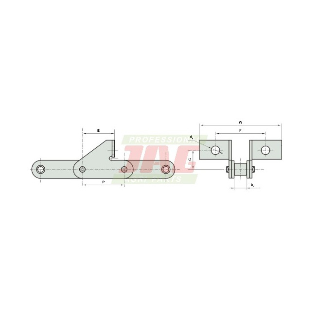 38.4RSDJ2A ÅaÅ„cuch 106 rolek 4,07mb ROLLON-SOLID