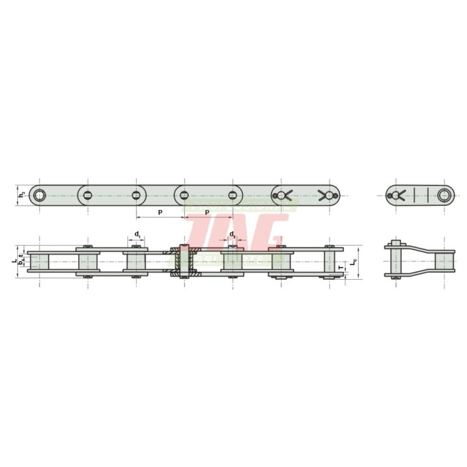 38.4RSDJ2A ÅaÅ„cuch 164 rolki 6,29mb ROLLON-SOLID