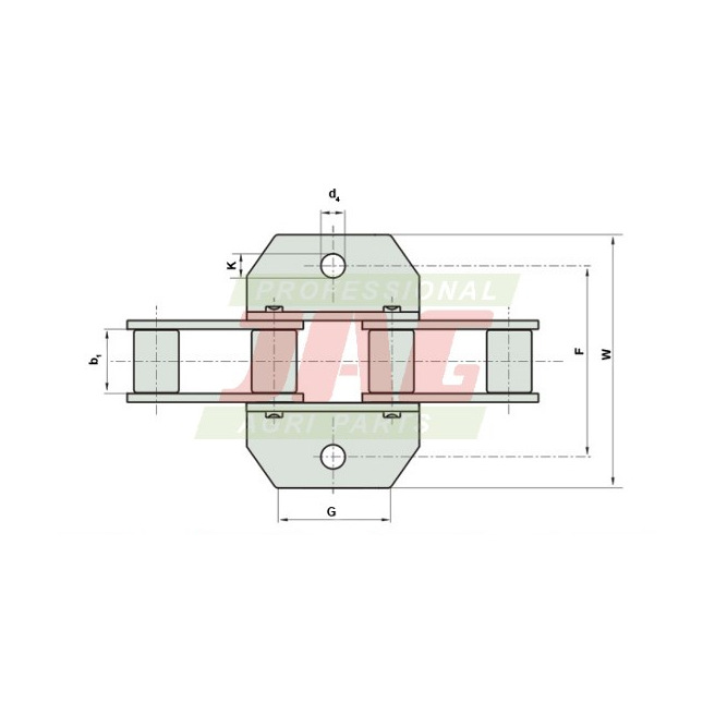 38.4VB/2K1/JA ÅaÅ„cuch podajnika pochyÅ‚ego ROLLON [patrz zamiennik]