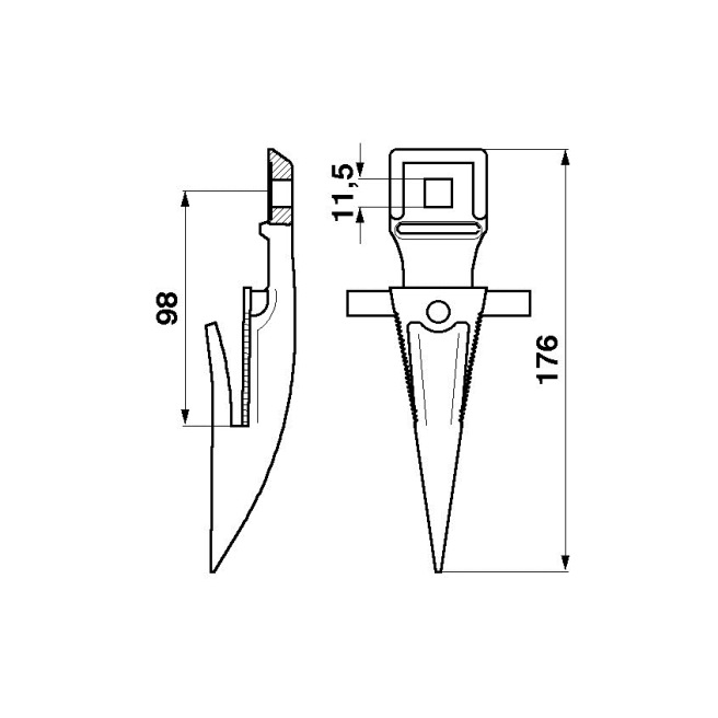 JAG01-0004 Bagnet pojedynczy