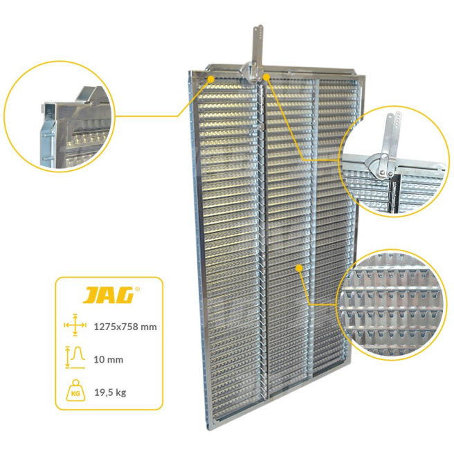 JAG05-0044 Sito Å¼aluzjowe ocynkowane dolne, lamela-10mm JAG PREMIUM