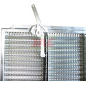 JAG05-0044 Grille à lamelles inférieure galvanisée, 10 mm, Premium