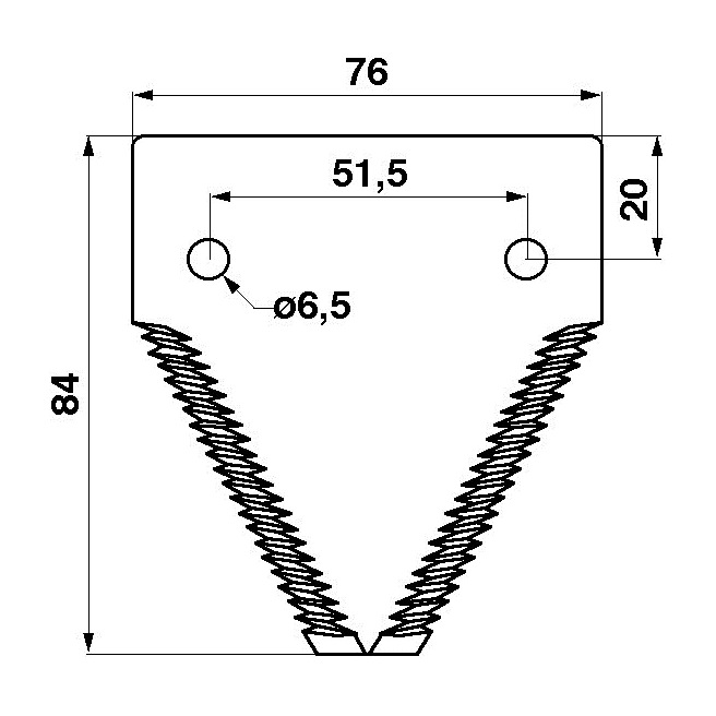 JAG01-0027 NoÅ¼yk kosy gÃ³rno nacinany 11TPI JAG