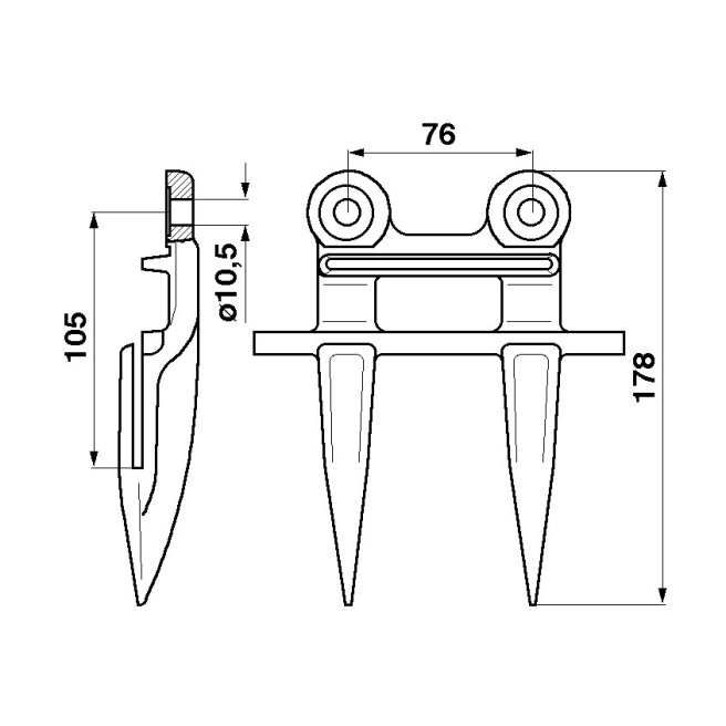 JAG01-0001 Bagnet podwÃ³jny OryginaÅ‚ CLAAS