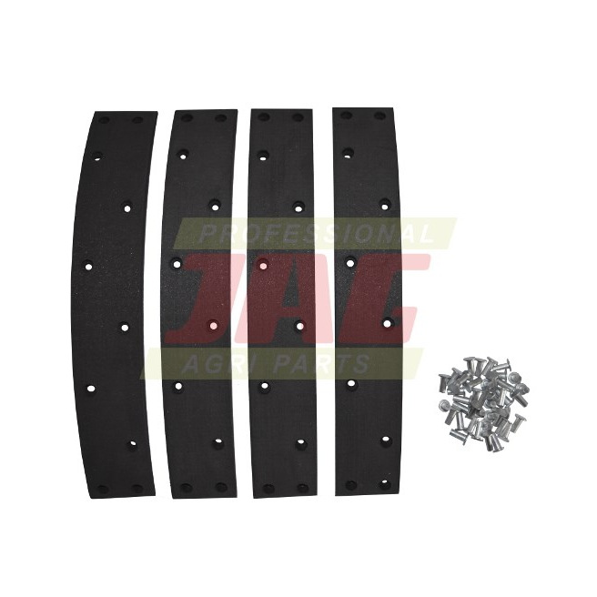 JAG08-0497 Zestaw okÅ‚adzin hamulcowych do Claas (4szt+nity) 40x250mm