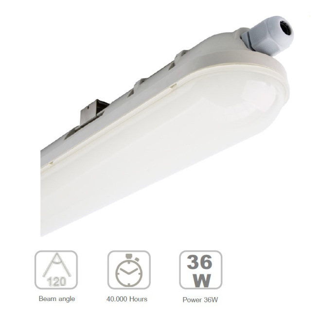 LED INTEGRATED WATERPROOF 120CM 36W