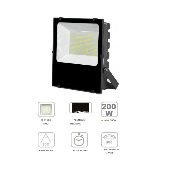 PROJECTEUR LED PROFESSIONNEL SMD 200W PHILIPS 130LM/W