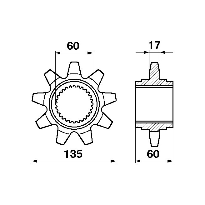JAG04-0159 KoÅ‚o zÄ™bate podajnika kute JAG PREMIUM