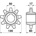 JAG04-0158 Pignon pour alimentateur incliné Z9 Original CLAAS