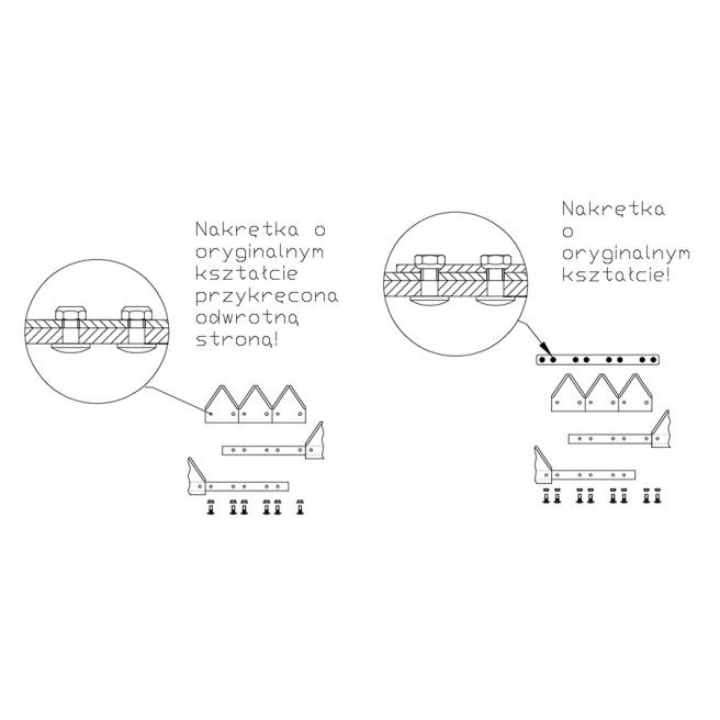 JAG01-0165 Kosa segmentowa Claas  9,00m 2-bagn.120-1/2 noÅ¼yka RADURA