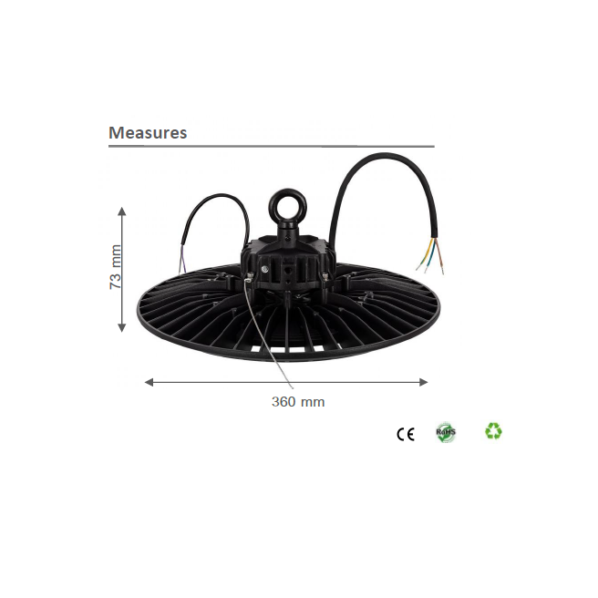 ECLAIRAGE LED A HAUTE EFFICACITÉ POUR GRANDE HAUTEUR 200W SMD IP65 OSRAM DIM 36000LM
