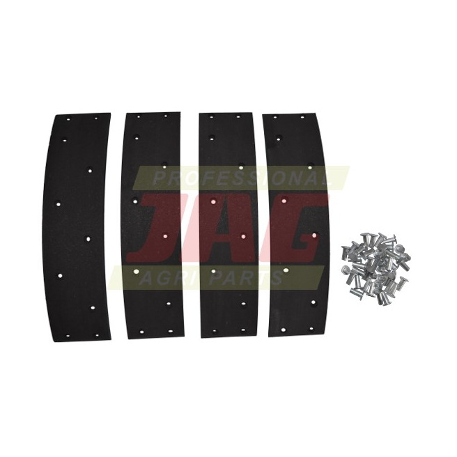 JAG08-0498 Zestaw okÅ‚adzin hamulcowych do Claas (4szt+nity) 60x250mm