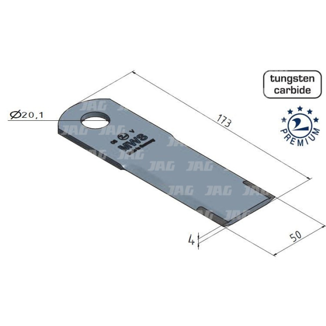 JAG01-0091 NÃ³Å¼ sieczkarni PREMIUM Economy MWS Germany