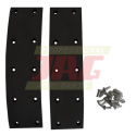 JAG08-0502 Jeu de plaquettes de frein pour Claas (2 pièces + rivets) 50 x 200 mm